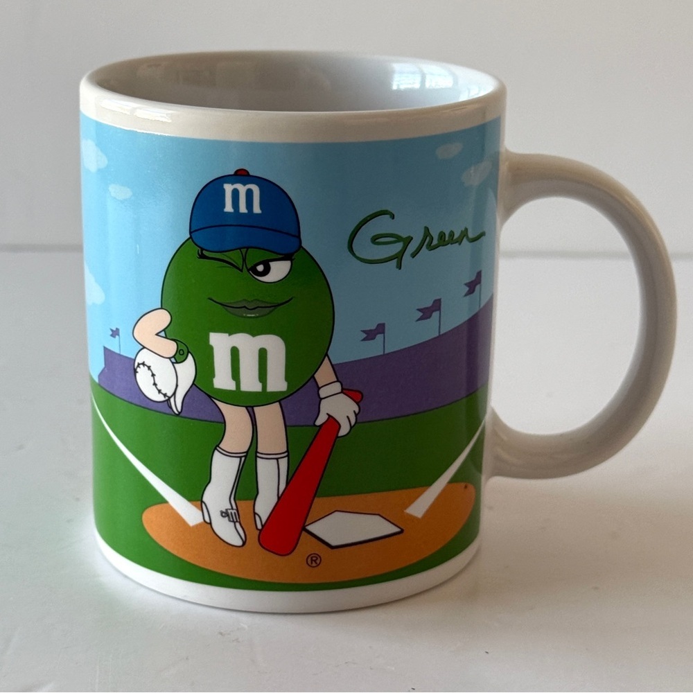 Vintage M&M's Green Character Sports Coffee Mug